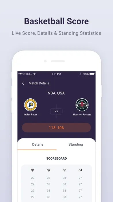 Ảnh chụp màn hình của Live Basketball Score