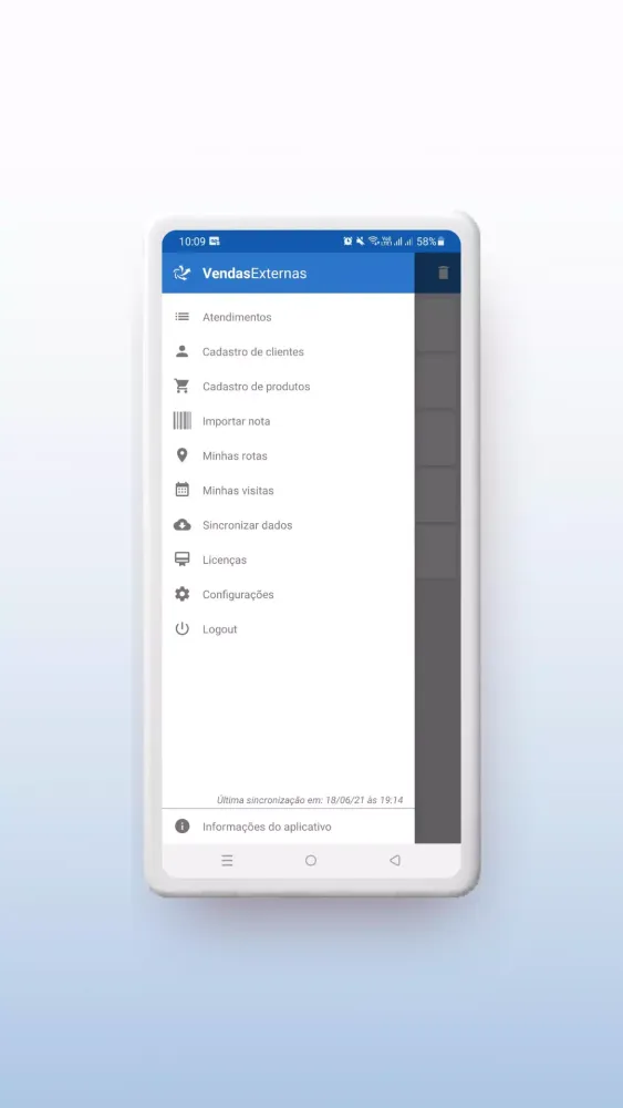 VendasExternas-Suporte Screenshots
