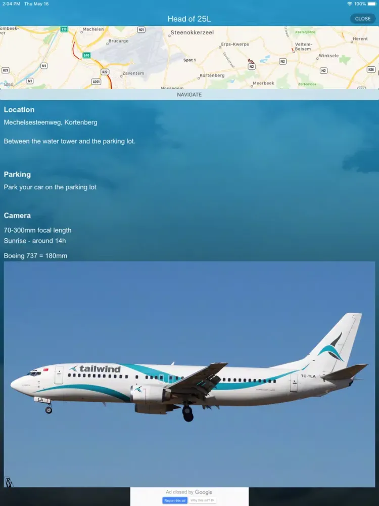 Screenshot di Brussels Airport Spotting iPad 