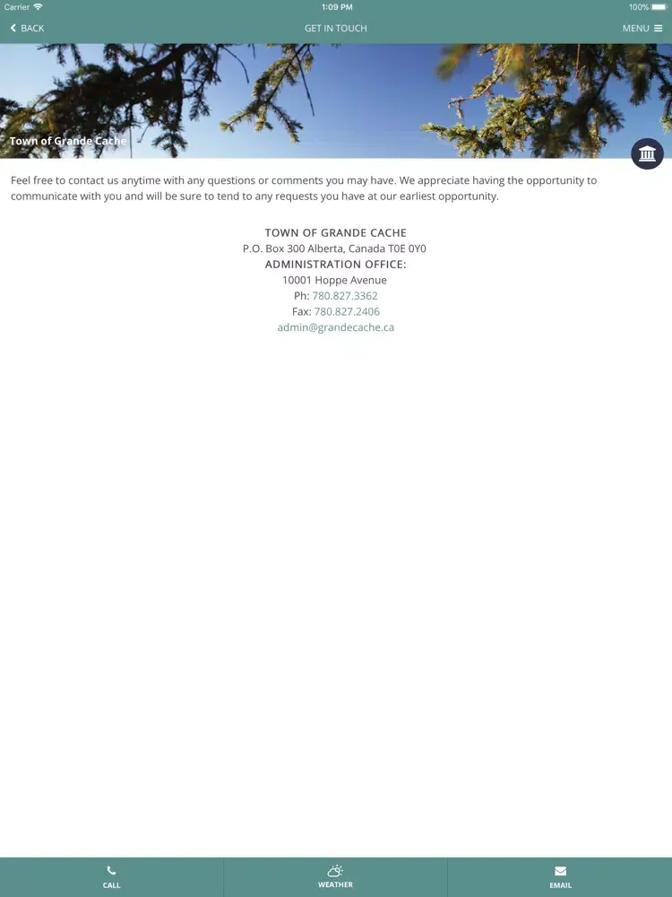 Grande Cache iPad  स्क्रीनशॉट