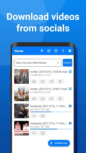 Tangkapan skrin Video Downloader: All Socials