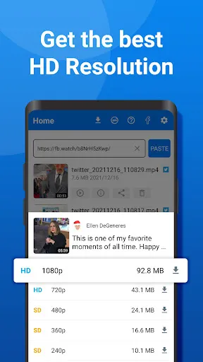 Tangkapan skrin Video Downloader: All Socials