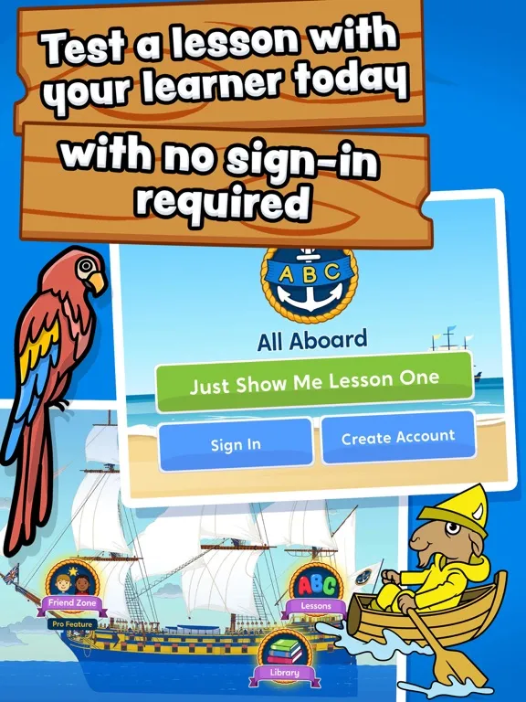 All Aboard learn-to-read app iPad  스크린샷