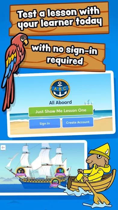 All Aboard learn-to-read app 스크린샷