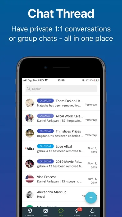Allcal - Your Club and Events स्क्रीनशॉट