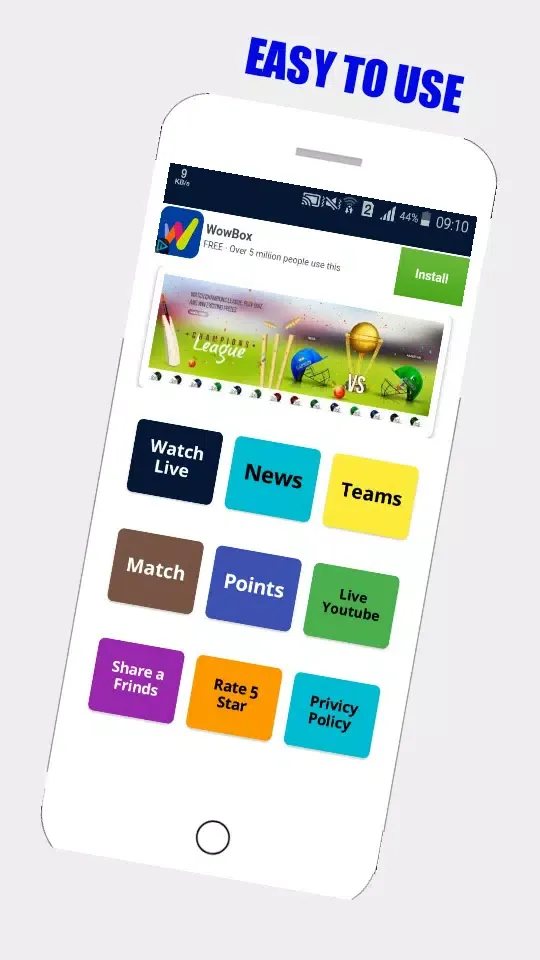 Capturas de tela do Live Cricket TV - Live TV