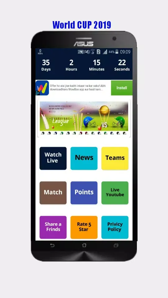 Capturas de tela do Live Cricket TV - Live TV