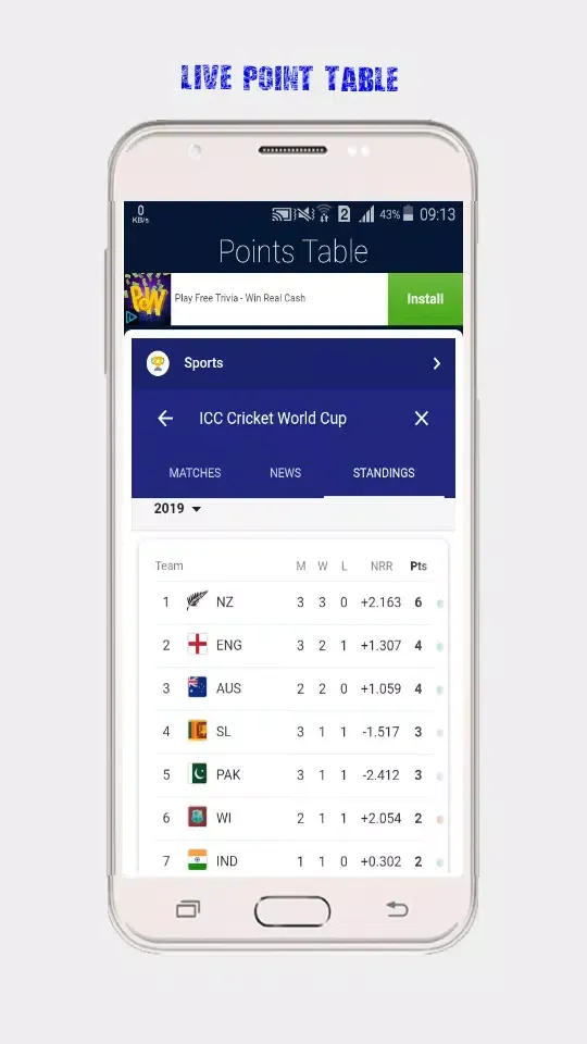 Capturas de tela do Live Cricket TV - Live TV