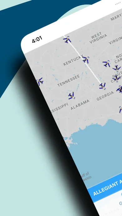 Tangkapan skrin Allegiant Air Flight Radar