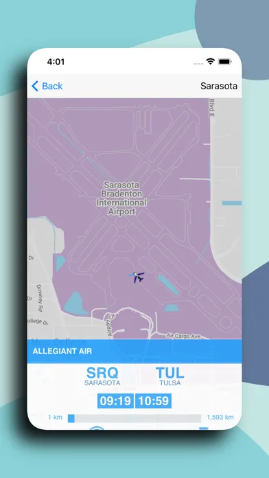 Tangkapan skrin Allegiant Air Flight Radar