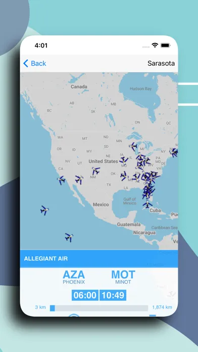 Tangkapan skrin Allegiant Air Flight Radar
