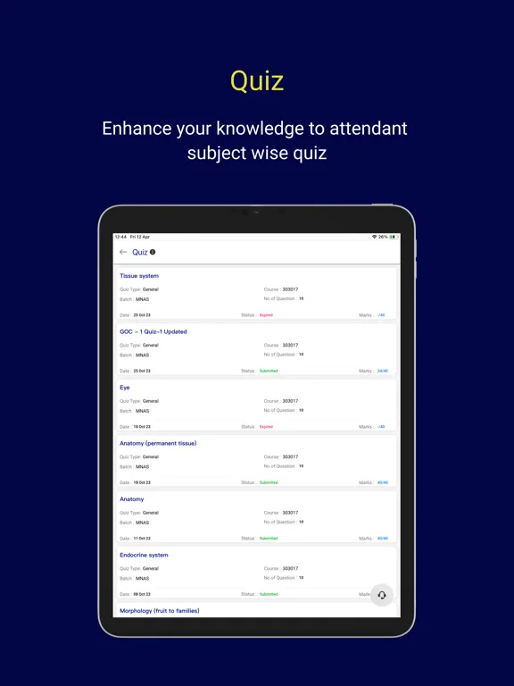Enrolled only - ALLEN Digital iPad  스크린샷