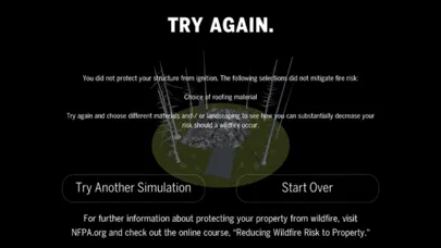 NFPA Wildfire Risk Simulator应用截图