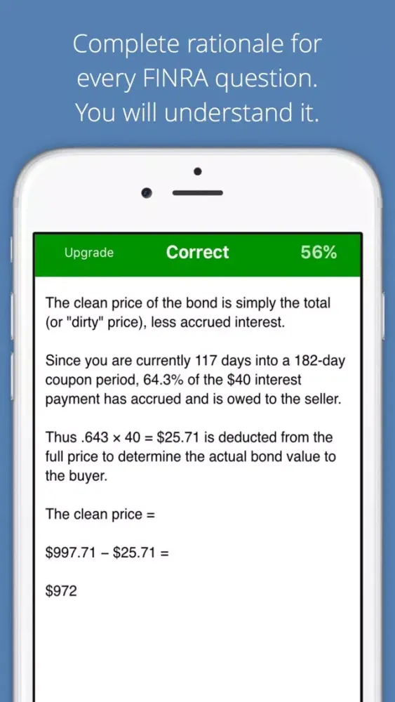 FINRA Series 6, 7, & 63 Prep Screenshots