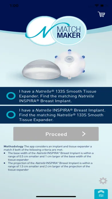 Natrelle® MatchMaker应用截图