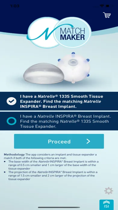 Natrelle® MatchMaker应用截图