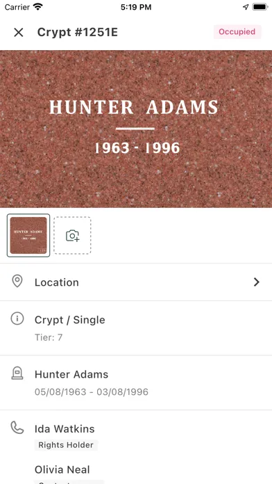 MyCemetery Screenshots