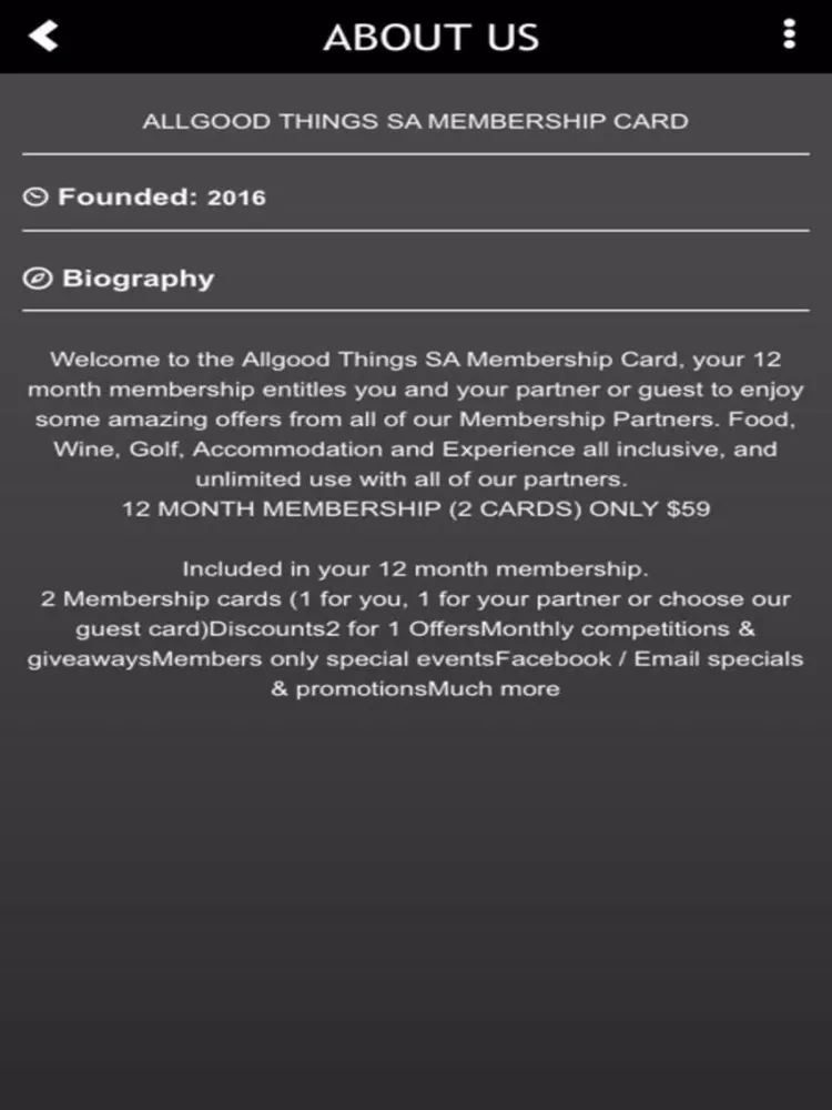 Allgood Things SA iPad  Screenshots