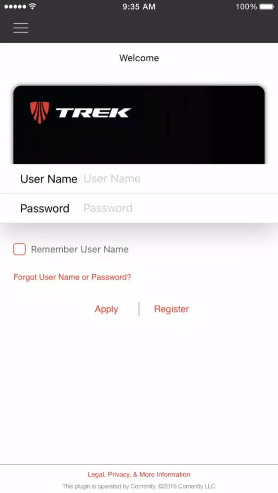 Скриншоты Trek Card App