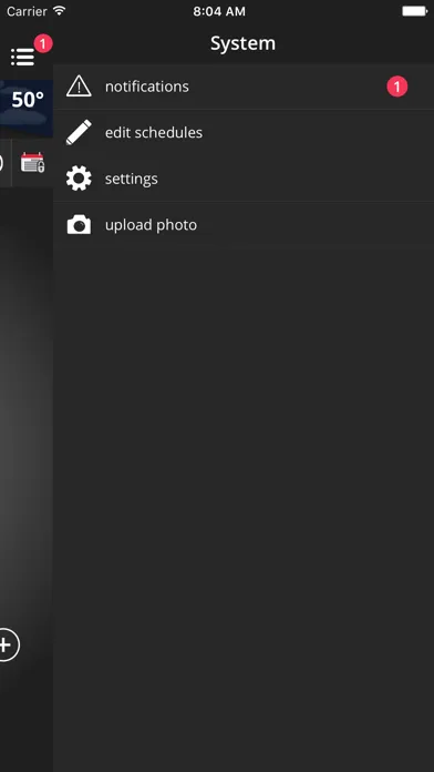 Comfort Sync® Thermostat Screenshots
