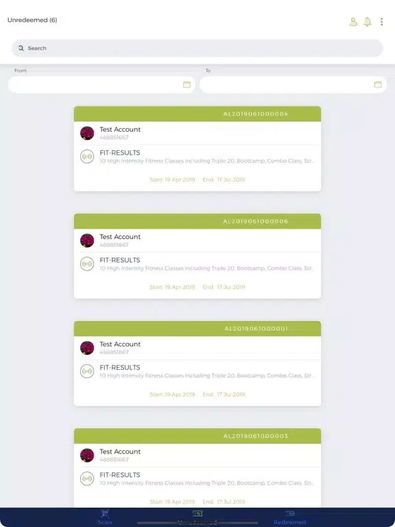 Ảnh chụp màn hình của Alligator merchant iPad 