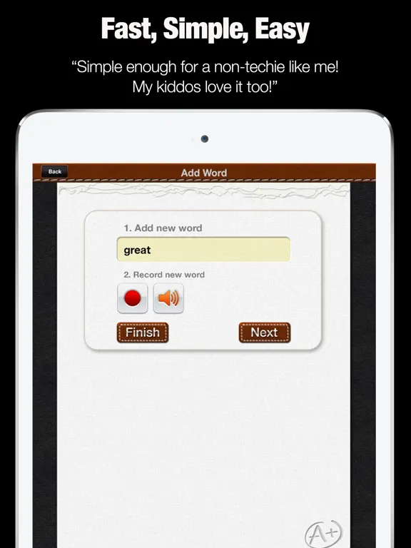 A+ Spelling Test iPad  스크린샷