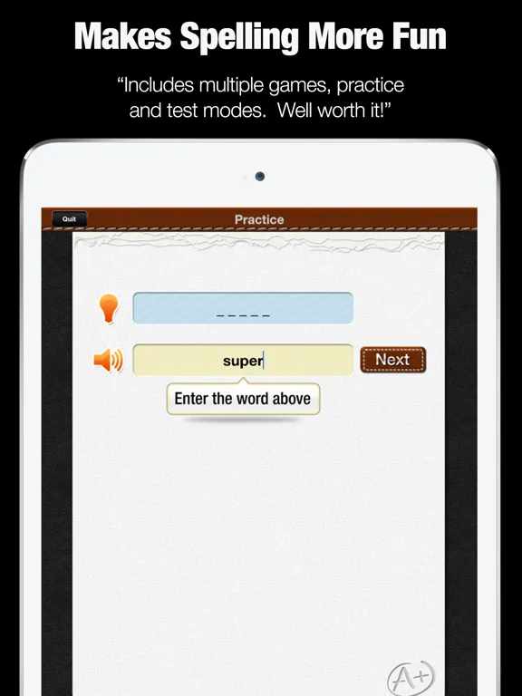 A+ Spelling Test iPad  스크린샷