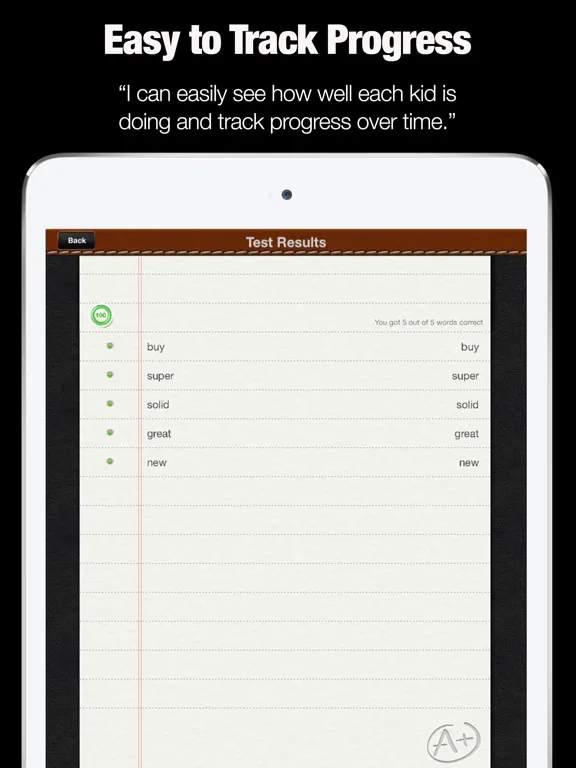 A+ Spelling Test iPad  스크린샷