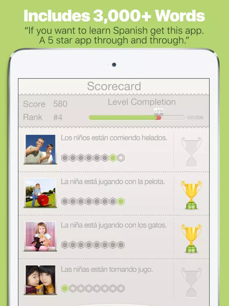 Learn Spanish with Lingo Arcade PRO iPad  Screenshots