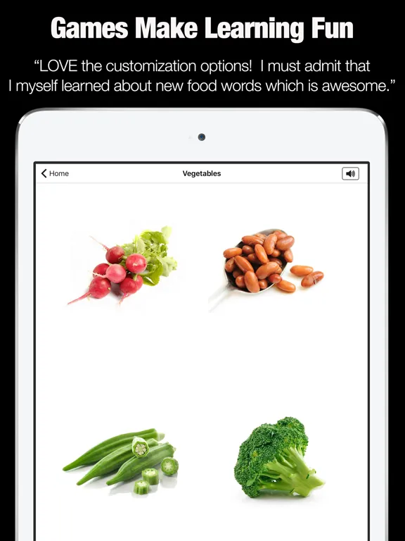 Capturas de pantalla de Flashcards for Kids - First Food Words iPad 