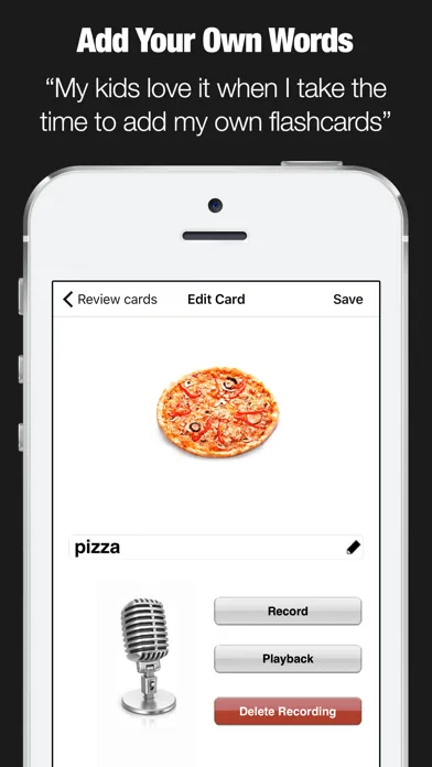 Capturas de pantalla de Flashcards for Kids - First Food Words