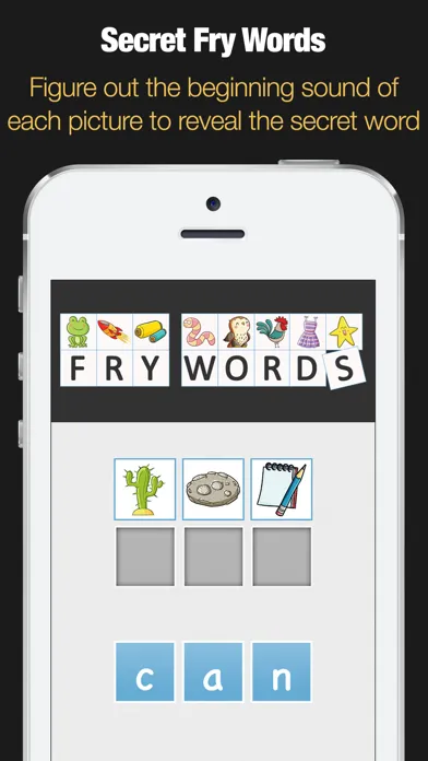 Tangkapan skrin Secret Fry Words
