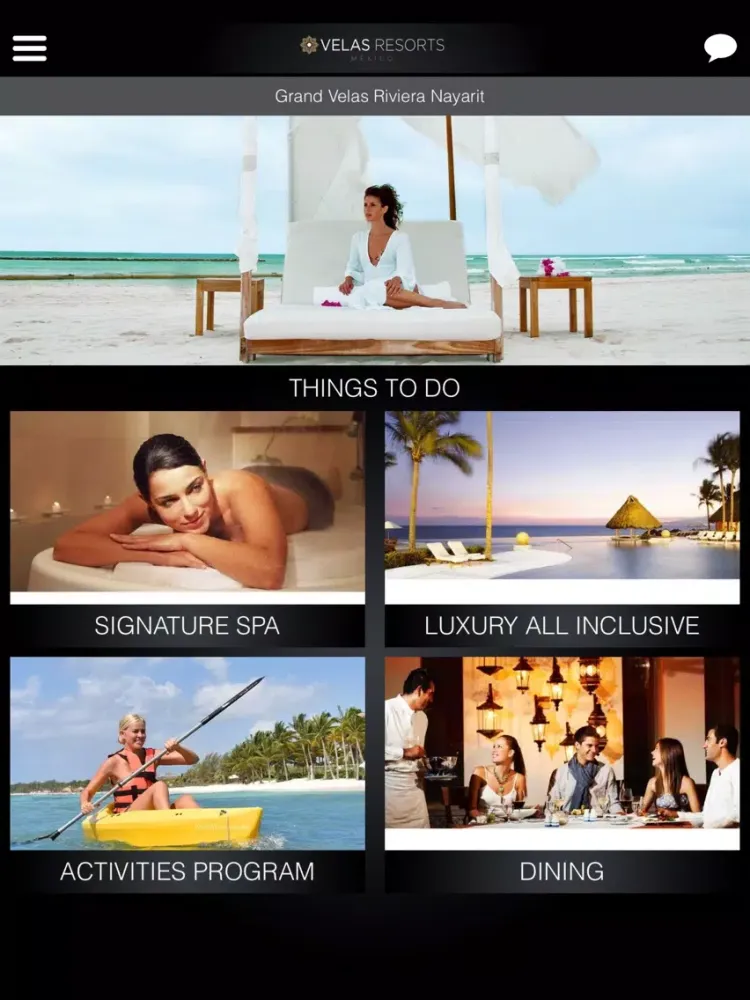 Velas Resorts iPad  স্ক্রিনশট