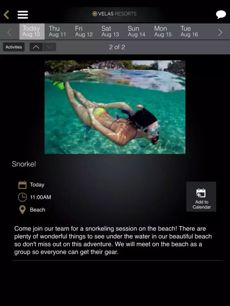 Velas Resorts iPad  স্ক্রিনশট