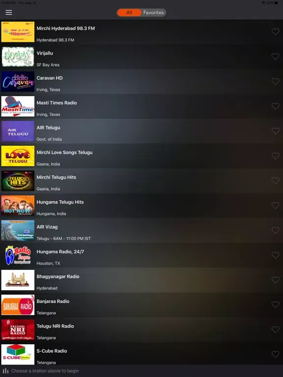 Telugu Radio Pro - Indian FM iPad  스크린샷