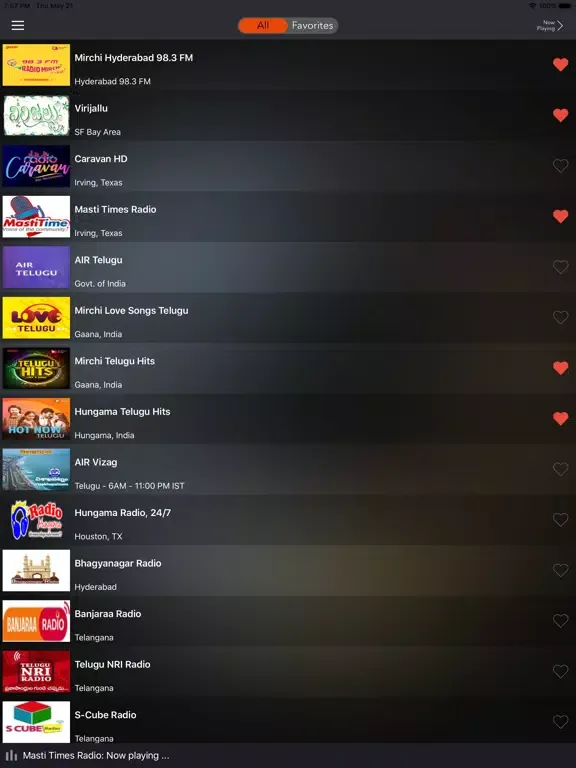 Telugu Radio Pro - Indian FM iPad  스크린샷