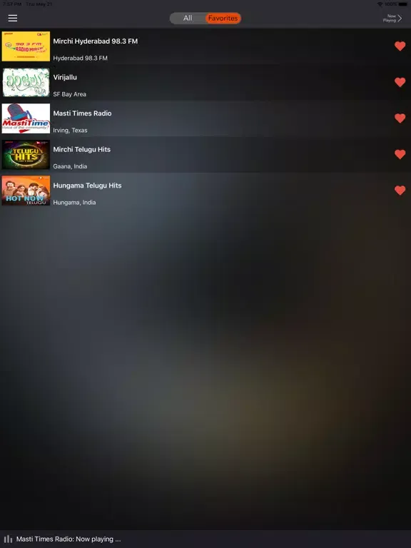 Telugu Radio Pro - Indian FM iPad  스크린샷