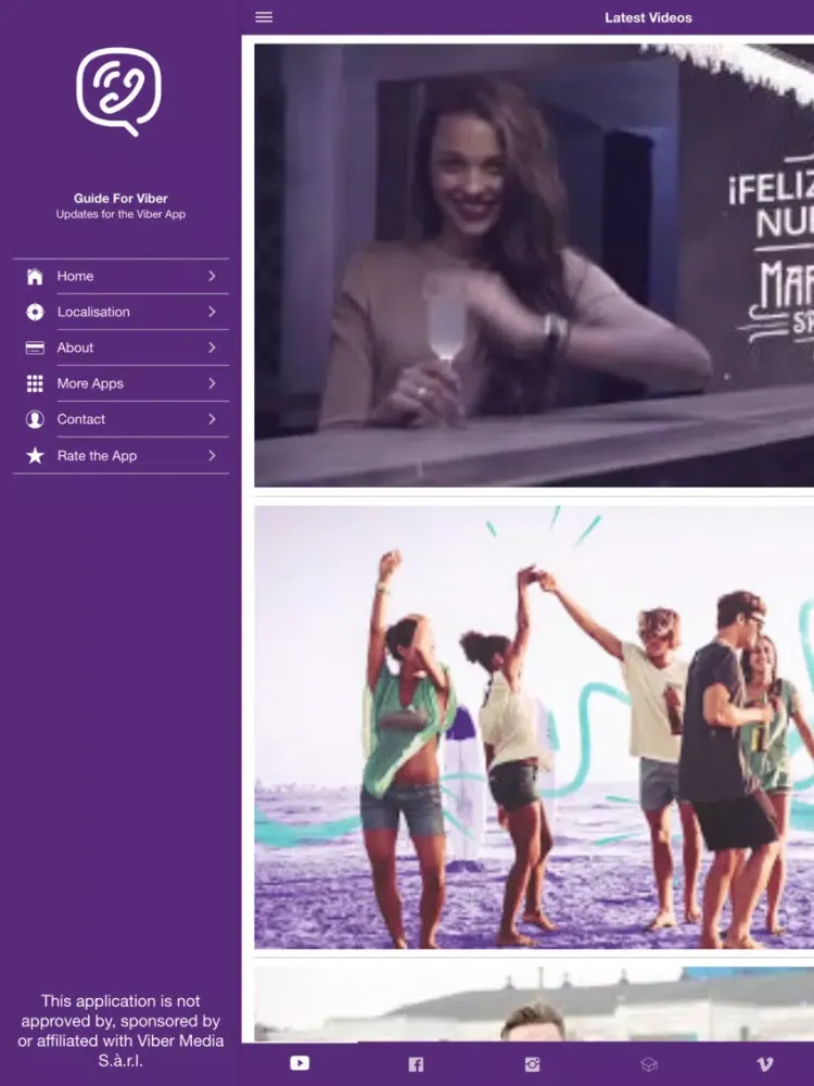 Capturas de tela do All in One For Viber iPad 