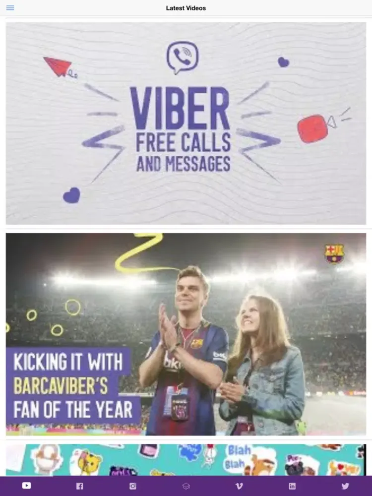 Capturas de tela do All in One For Viber iPad 