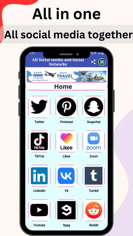 Social media all in one place 스크린샷