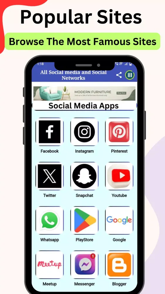 Social media all in one place 스크린샷