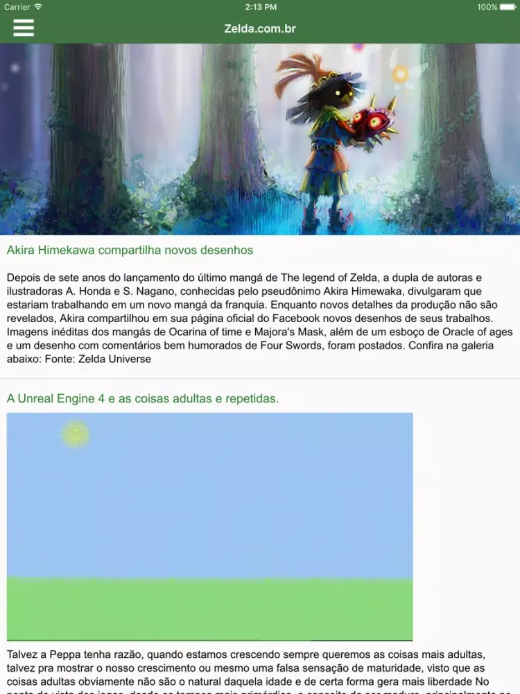 Zelda.com.br iPad 应用截图