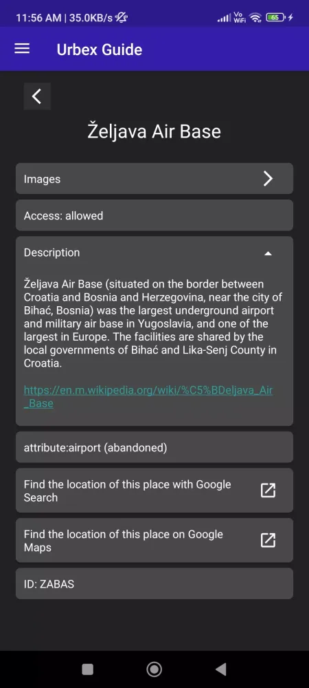 Urbex Guide (Basic Version) Screenshots