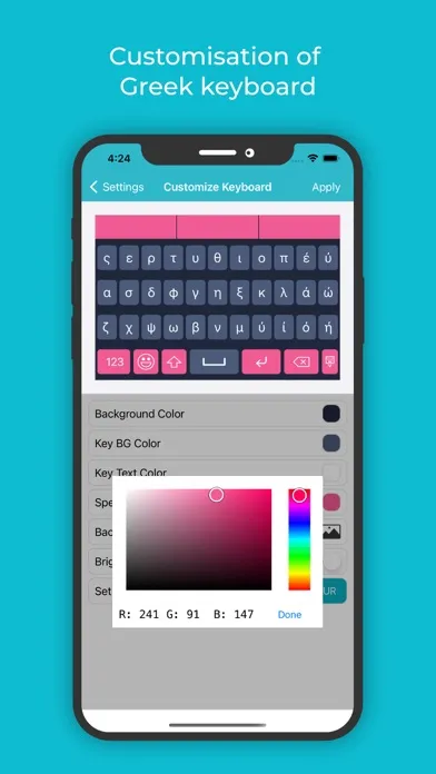 Tangkapan layar Greek Keyboard : Translator