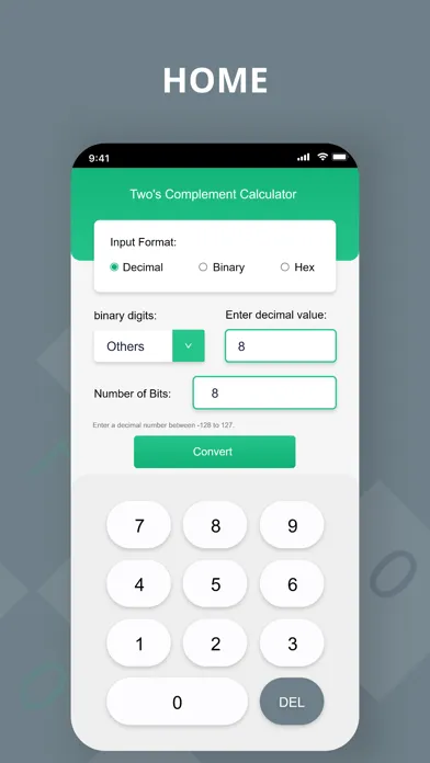 Capturas de pantalla de 2s Complement Calculator