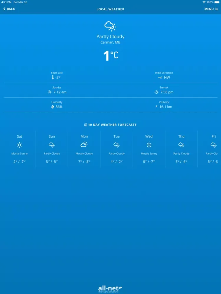 Zrzuty ekranu Carman-Dufferin iPad 