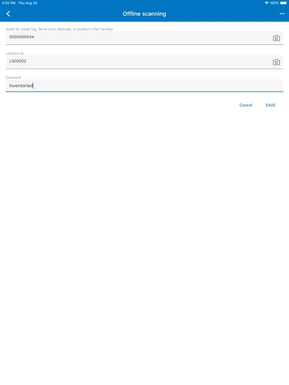 Capturas de tela do Alloy Inventory Scanner iPad 