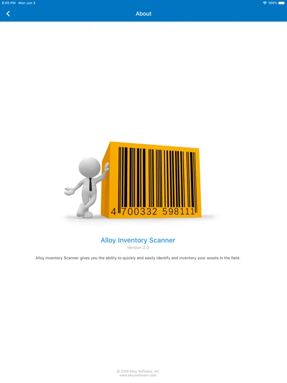 Capturas de tela do Alloy Inventory Scanner iPad 