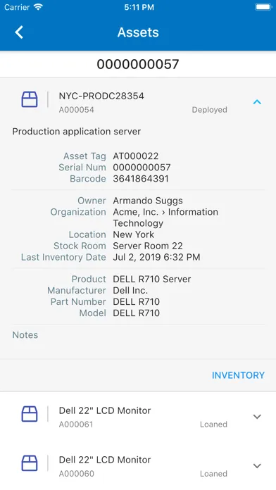 Capturas de tela do Alloy Inventory Scanner
