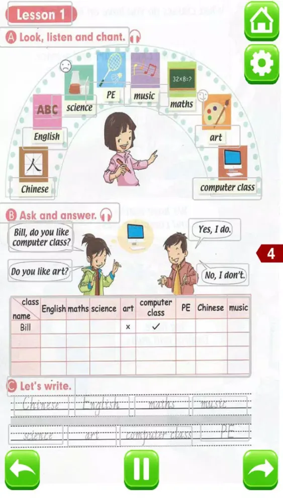 Ảnh chụp màn hình của 小学英语三年级下册 - 英语复读机 - 同步英语教材助手小学生英语